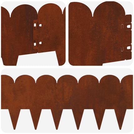 Plænekant 20 pcs 103 x 20 cm Stål Rusten