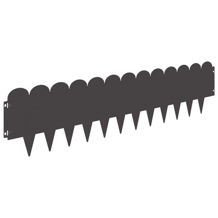 Plænekant 30 pcs 103 x 25 cm Stål Sort