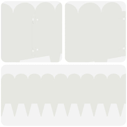 Plænekant 20 pcs 103 x 25 cm Stål Hvid