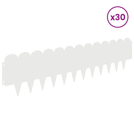 Plænekant 30 pcs 103 x 25 cm Stål Hvid