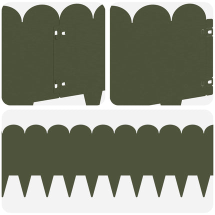 Plænekant 10 pcs 103 x 25 cm Stål Olivengrøn