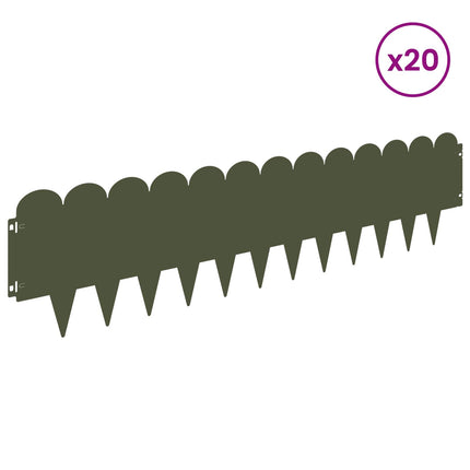 Plænekant 20 pcs 103 x 25 cm Stål Olivengrøn