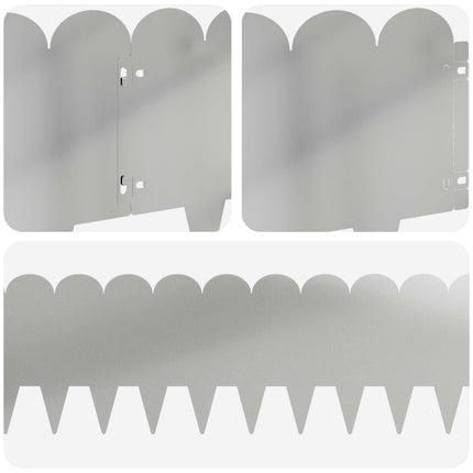 Plænekant 10 pcs 103 x 25 cm Stål Sølv