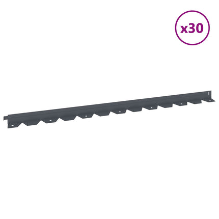 Plænekant 30 pcs 102 x 4 x 4 cm Stål Antracit