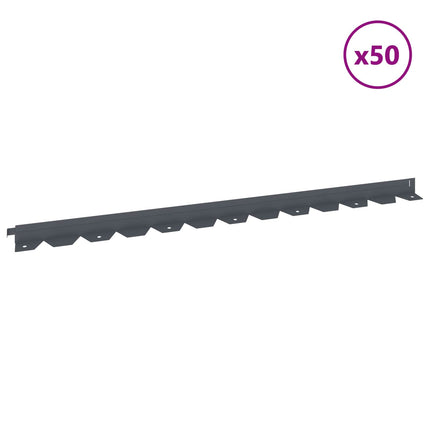 Plænekant 50 pcs 102 x 4 x 4 cm Stål Antracit