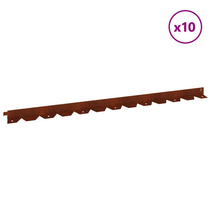 Plænekant 10 pcs 102 x 4 x 4 cm Stål Rusten