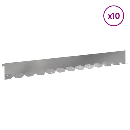 Plænekant 10 pcs 102 x 10 x 4 cm Stål Sølv