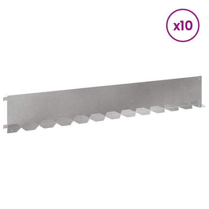 Plænekant 10 pcs 102 x 15 x 4 cm Stål Sølv
