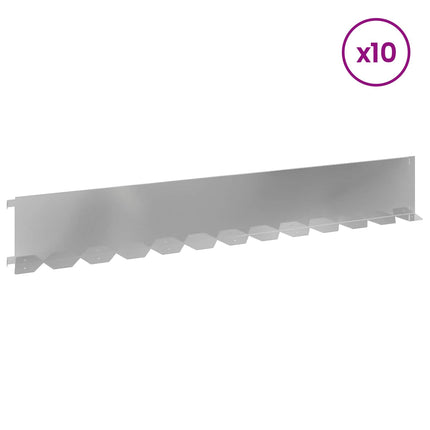 Plænekant 10 pcs 102 x 15 x 4 cm Stål Sølv