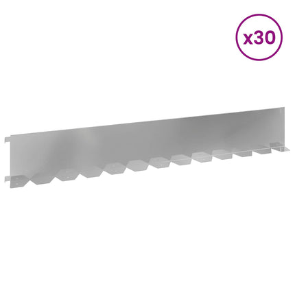 Plænekant 30 pcs 102 x 15 x 4 cm Stål Sølv