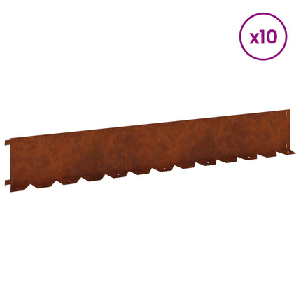 Plænekant 10 pcs 102 x 15 x 4 cm Stål Rusten