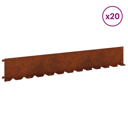 Plænekant 20 pcs 102 x 15 x 4 cm Stål Rusten