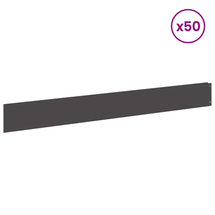 Plænekant 50 pcs 100 x 12 cm Stål Sort