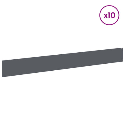 Plænekant 10 pcs 100 x 12 cm Stål Antracit