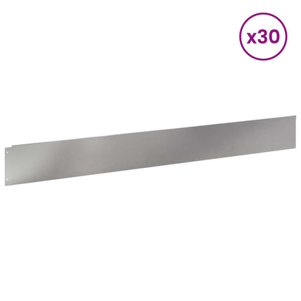 Plænekant 30 pcs 100 x 12 cm Stål Sølv