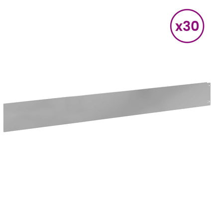 Plænekant 30 pcs 100 x 12 cm Stål Sølv
