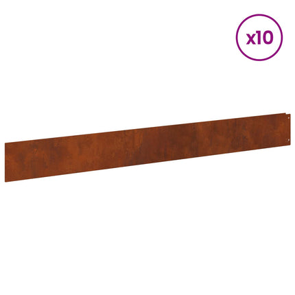 Plænekant 10 pcs 100 x 12 cm Stål Rusten