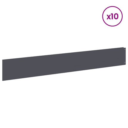 Plænekant 10 pcs 100 x 15 cm Stål Antracit