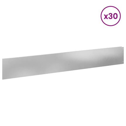 Plænekant 30 pcs 100 x 15 cm Stål Sølv