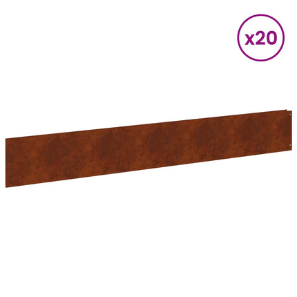 Plænekant 20 pcs 100 x 15 cm Stål Rusten