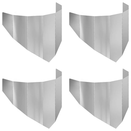 Plænekant 4 pcs 100 x 45 cm Stål Sølv
