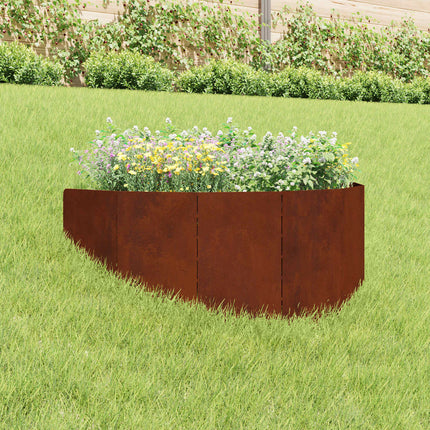 Plænekant 100 x 45 cm Stål Rusten