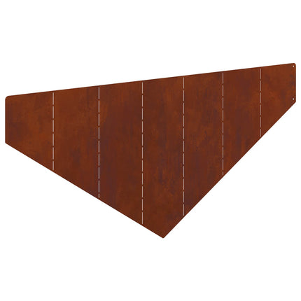 Plænekant 4 pcs 100 x 45 cm Stål Rusten
