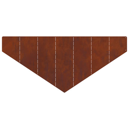 Plænekant 4 pcs 100 x 45 cm Stål Rusten