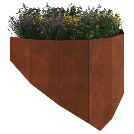 Plænekant 4 pcs 100 x 45 cm Stål Rusten
