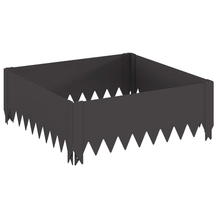 Plænekant 4 pcs 60 x 60 x 20 cm Stål Sort