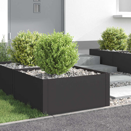 Plænekant 4 pcs 60 x 60 x 35 cm Stål Sort