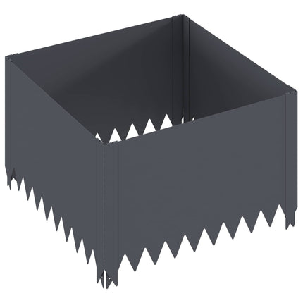 Plænekant 4 pcs 60 x 60 x 35 cm Stål Antracit
