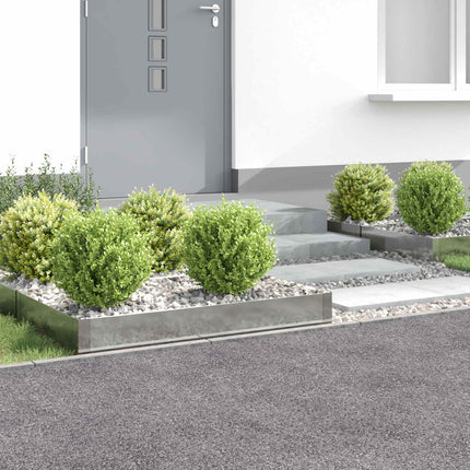 Plænekant 4 pcs 100 x 60 x 20 cm Stål Sølv