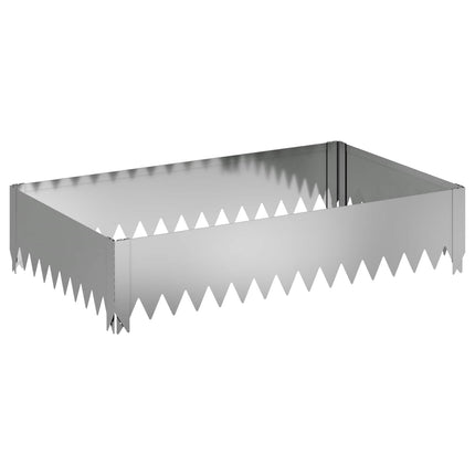 Plænekant 4 pcs 100 x 60 x 20 cm Stål Sølv