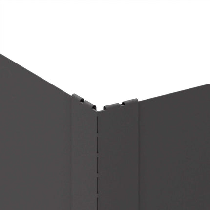 Plænekant 4 pcs 100 x 100 x 20 cm Stål Sort