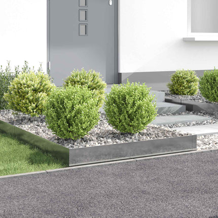 Plænekant 4 pcs 100 x 100 x 20 cm Stål Sølv