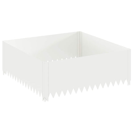 Plænekant 4 stk. 100 x 100 x 35 cm Stål Hvid