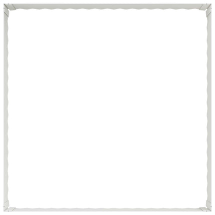 Plænekant 4 stk. 100 x 100 x 35 cm Stål Hvid
