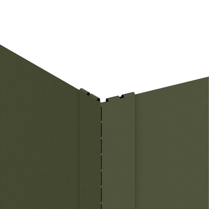 Plænekant 4 stk. 100 x 100 x 35 cm Stål Olivengrøn