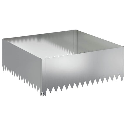 Plænekant 100 x 100 x 35 cm Stål Sølv
