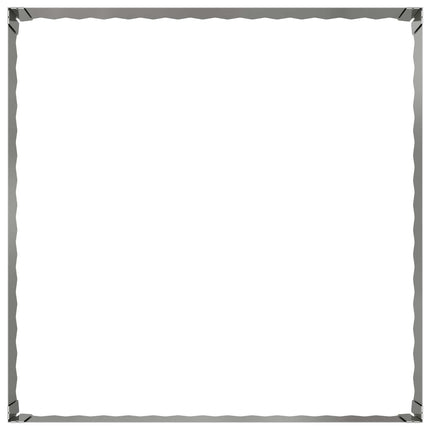 Plænekant 4 pcs 100 x 100 x 35 cm Stål Sølv