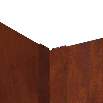 Plænekant 4 pcs 100 x 100 x 35 cm Stål Rusten