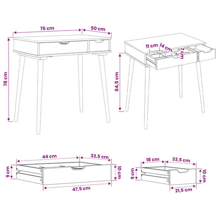 Klædeskab FAUSKE Hvid 76 x 50 x 78 cm