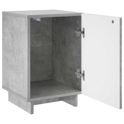 Natskab 2 pcs Betongrå 33,5 x 34,5 x 50 cm Konstrueret træ