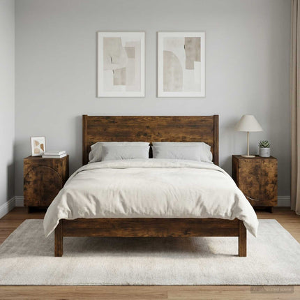 Natskab 2 pcs Røget eg 33,5 x 34,5 x 50 cm Konstrueret træ
