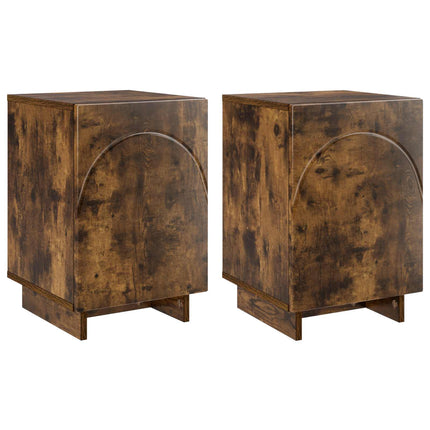 Natskab 2 pcs Røget eg 33,5 x 34,5 x 50 cm Konstrueret træ