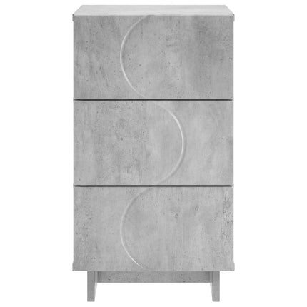Natskab 2 pcs Betongrå 33,5 x 34,5 x 60 cm Konstrueret træ