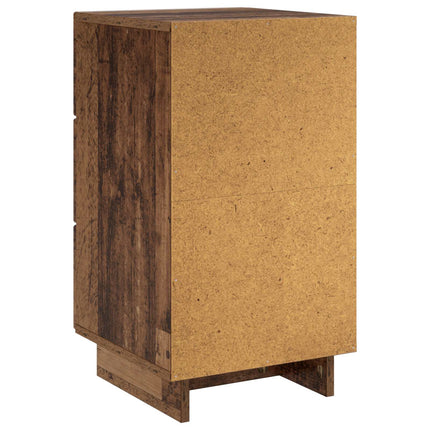 Natskab 2 pcs Gammelt træ 33,5 x 34,5 x 60 cm Konstrueret træ