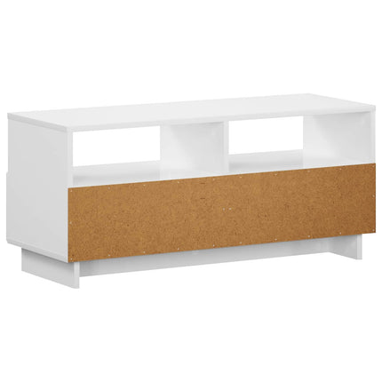 TV-bord 90 x 34.5 x 40 cm Hvid højglans Konstrueret træ