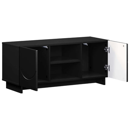 TV-bord 90 x 34.5 x 40 cm Sort Konstrueret træ